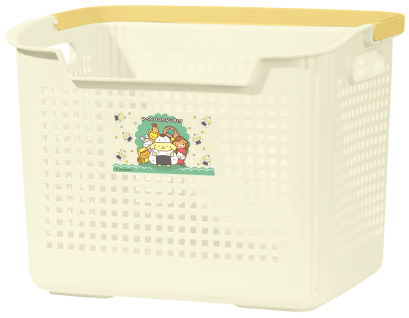 ตะกร้าใส่ของอเนกประสงค์ Pompompurin 40 x 35.5 x 29 ซม. สีเหลือง